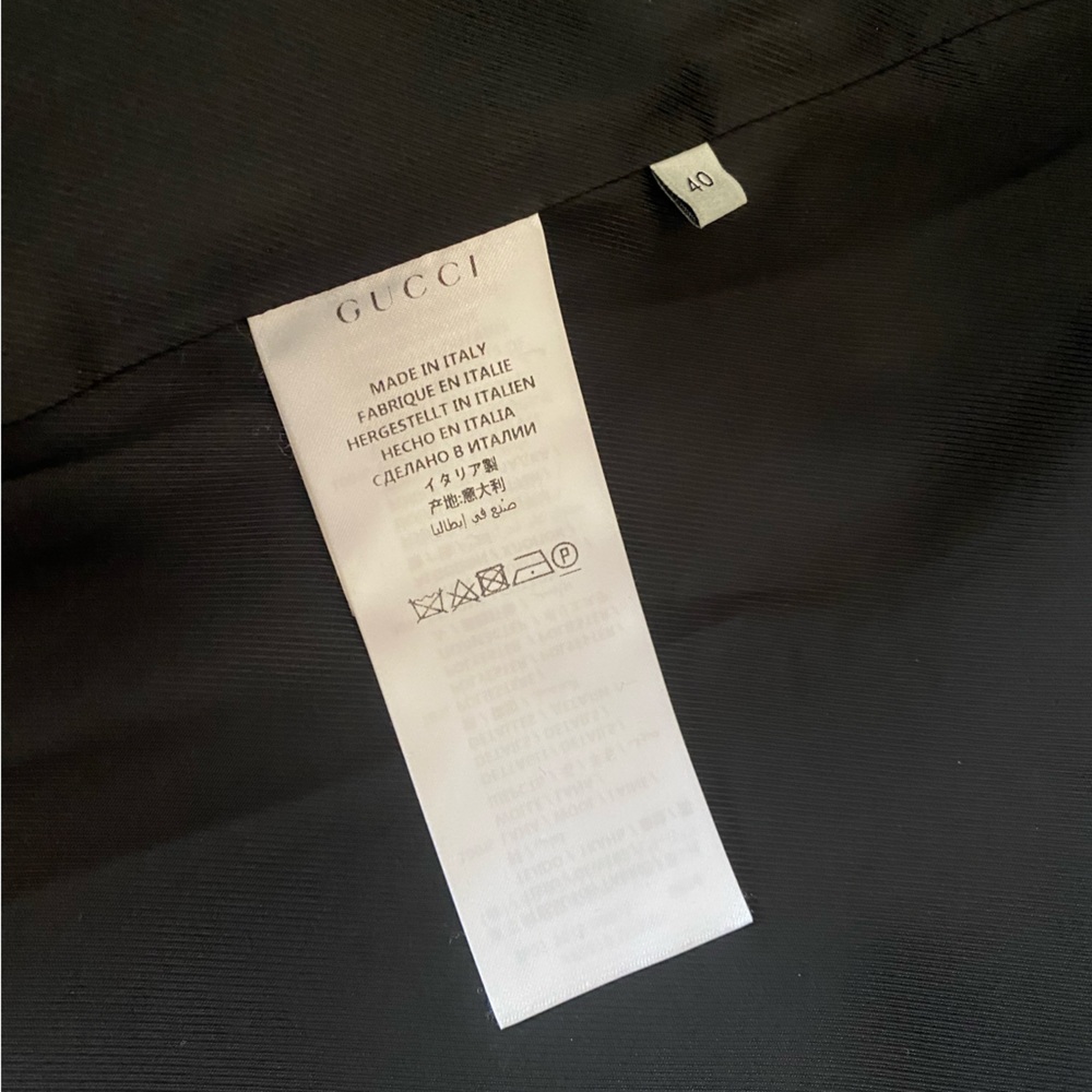 💯 Authentic Gucci Military Web Wool Double Breasted Black Coat - Picture 6 of 8